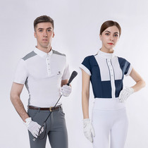 New equestrian T-shirt short-sleeved adult women mens spring and summer tops horse riding clothing knight equipment eight-foot dragon