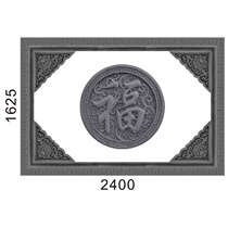 Antique round brick-and-mortar Chinese brick sculpted ancient Jianfu character brick carving 4-combined courtyard brick carved wall wall green brick engraving