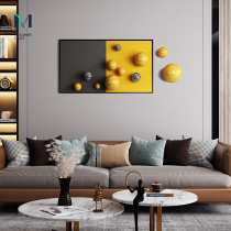 Light luxury wrought iron wall decoration restaurant round decorative painting porch living room sofa custom TV background Wall Wall pendant