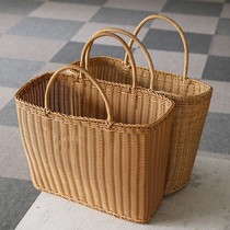 Kens shopping basket imitation rattan buy vegetable basket large picnic basket picking basket portable bath European style simple