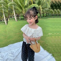 Girl set 2021 new summer little girl foreign baby short sleeve anti mosquito pants children summer two-piece tide
