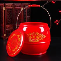 Marriage Dowry wedding items Mothers Son bucket wedding supplies red bucket Womans spittoon dowry dowry
