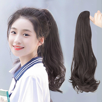 Pony-tailed wig female hair summer simulation hair grab clip strap high ponytail curly hair net red natural braid fake ponytail