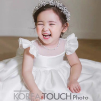 Childrens dress Princess dress girl puffy gauze high-end foreign birthday Flower Girl Wedding catwalk host
