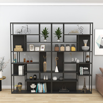 Nordic Wrought iron bookshelf Office shelf Floor-to-ceiling partition Multi-layer storage Entrance display Living room Study multi-purpose