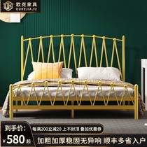 European simple fashion iron frame princess bed double environmental protection wrought iron sheets for children 1 21 5 1 8 meters iron bed
