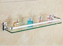 Cosmetics tray toilet tray rack bathroom non-perforated washstand wall-mounted mirror under tempered glass