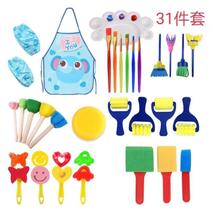 Childrens art tools set kindergarten early education art painting paint sponge rubbings set baby early