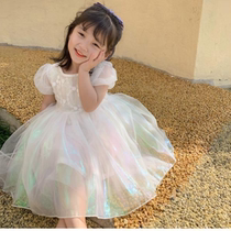 Hong Kong Girls  Skirts summer Western style childrens baby skirts 2021 new childrens clothing little girl mesh dress