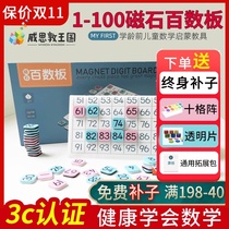 Withtown Kingdom Hundreds of Plates 0-100 Magnetic Teaching Ageing Magnetic Mathematics Briefcase Magnet Card Magnet Weston