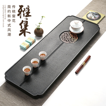 Natural Wujin Stone Tea Plate Stone Plate Home Light Luxury Simple Dry Breaking Tea Table Kung Fu Tea Set Big and Small Tea Sea