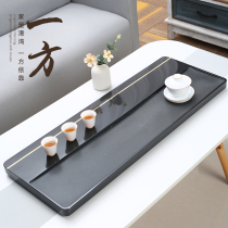 Natural Wujin Stone tea tray Modern household simple dry bubble tea table light luxury drainage whole piece tea tea tray