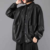 Foreign Trade exports Italian counterfeit label clothing coat for womens leather coat in autumn new large-scale loose leather jacket