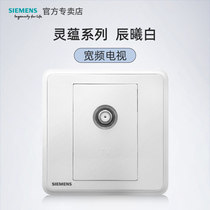 Siemens switch socket Lingyun broadband TV socket 86 type TV cable closed circuit TV terminal panel