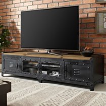 American retro industrial wind TV cabinet iron art solid wood bedroom making old short cabinet living-room ground cabinet small family custom