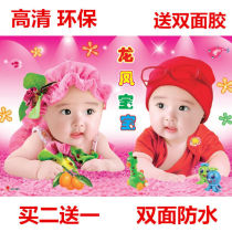 Male and female baby posters photo pictorial beautiful and cute baby boys dragon and phoenix baby paintings pregnant women prenatal education wall stickers