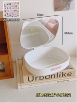 Cosmetic mirror dresser desktop collection box portable folding network red bedroom mirror one-sided mirror cover