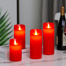 Red LED electronic simulation charging candle light proposal wedding wedding decoration party smoke-free decoration props