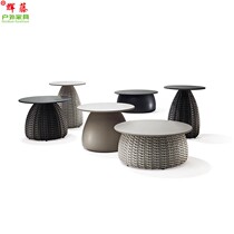 Outdoor vine-chocolate tea garden Nordic househousesFurniture waterproof sunscreen designer sample room