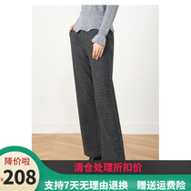 Sound shopping mall same womens clothing 2021 Winter new commuter twill fashion casual thick straight pants trousers