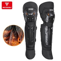 Male and female motorcycle riding guard kneecap knight equipped locomotive anti-fall windproof leg guard against cold and warm spring and autumn