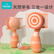 Baby Safe Brush Set Soft Wool Newborn Children to Head Scale Fertilizer Baby Hairdress Hairbrush Comb
