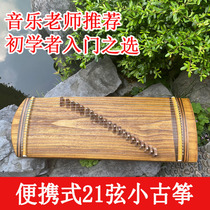 21-string mini guzheng portable semi-Zheng children beginner small guzheng playing musical instrument test