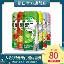 Guangdong Portuguese mouth new Apple orange grape yellow peach lychee strawberry flavor fruit fruit juice drink 490ml whole box