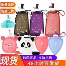 Hans version of SiriFull folding water glass anti-leakage male and female baby kettle kindergarten anti-fall cup student kettle convenient