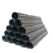 Galvanized white iron spiral duct Chimney exhaust pipe Ningbo stainless steel duct elbow fittings Ventilation pipe crossing