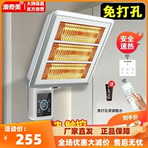 Bath master heating bulb wall-mounted gold pipe bath room perforated carbon fiber toilet carbon fiber