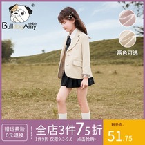 Girls small suit 2021 autumn jacket foreign style suit Net red suit British style childrens coat spring and autumn