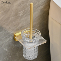 Free Punching Wash Toilet Toilet Brush Holder Home No Dead Angle Toilet Space Aluminum With Base Shelve Wall Mount