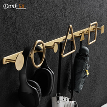Creative porch-free full copper drawing gold hanging clothes hook bedroom door rear storage artifact wall-mounted copper coat hook
