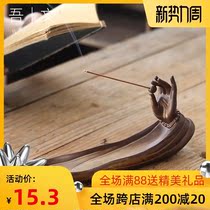Ceramic incense burner creative horizontal back fragrant household indoor incense burner Zen line incense box tea ceremony ornaments