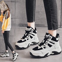 Li Ning VIP High father shoes womens cotton shoes students plus velvet warm sports leisure shoes Net red tide
