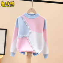 Girl Sweater Spring Autumn Ocean Air 2022 New Girls Jersey Undershirt Childrens Hooded Sweatshirt Spring Blouses Spring Blouses