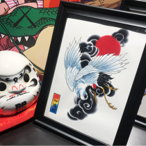 Buy one get one free zingtattoo Japanese traditional crane oversized ukiyo tattoo sticker men's and women's flower arms