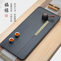 Natural Ujinshi tea tray simple stone whole piece home size black gold stone tea sea tea table tea set