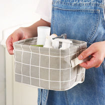 Rectangular fabric basket waterproof debris hanging bag grocery basket desktop home fabric storage basket