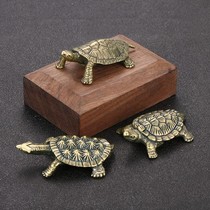 Pure copper turtle fixture longevity turtle Fengshui Town household decoration feng shui furnishings crafts