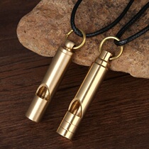 Brass Outdoor Lifesaving whistles Bamboo Knuckle Key Clasp Pendant Children Competitions Treble Sentinel Mountaineering Training Decorations