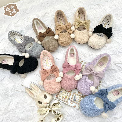 taobao agent 【Spot goods】绵 绵 sugar puff original plush cute autumn and winter room single shoes