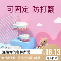 Harder Automatic Feeding Metal Bear Dutch Swine Swine Squirrel Hedgehog Ceramic Food Bowl Large Supplies