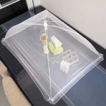 Anti-fly net cover vegetable cover folding commercial enlarged rectangular transparent cover food cover dust-proof dining table cover household
