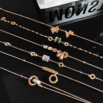 Cold wind foot chain anklet female 2021 new tide titanium steel does not fade summer net red bells high-end ins tide