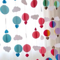 Birthday Huanchuang bedroom classroom theme paper pull flower air cloud charm decoration arrangement girls material kindergarten