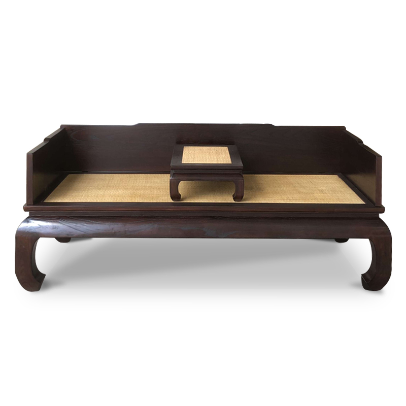 Old Elm Arhat bed Chinese style simple three-dimensional puzzle Full solid wood living room sofa bed Ming and Qing classical furniture