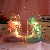  Cute dream girl heart Unicorn Glass star light decoration Home desktop decoration Birthday gift