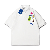 Lee SEBON co-branded smiley mens t-shirt short-sleeved summer POLO shirt Tide brand American high street pure cotton T-shirt men